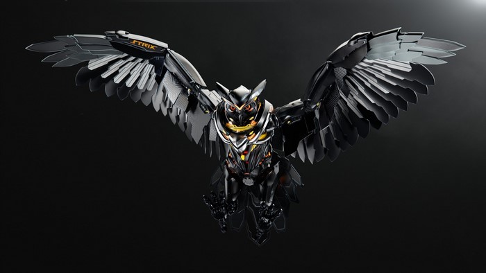 Strix mechanical owl in flight