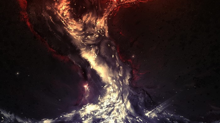 Cosmic Nebula with Stars