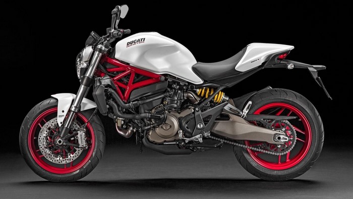 White Ducati Monster 821 Motorcycle