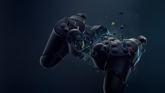 Exploding Playstation Gamepad