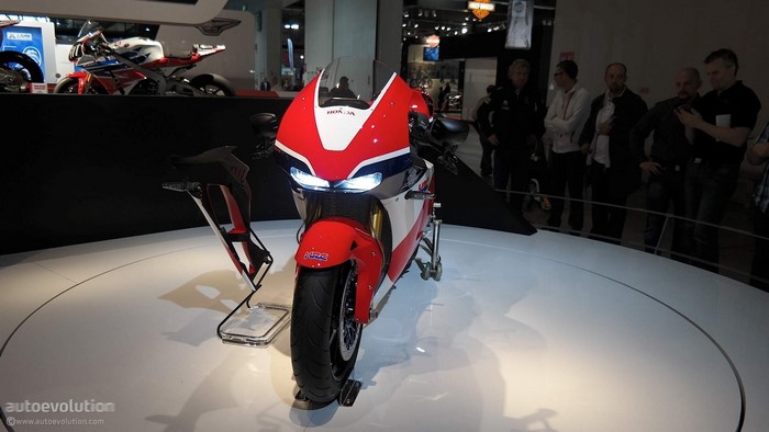 Honda RC213V-S motorcycle on display