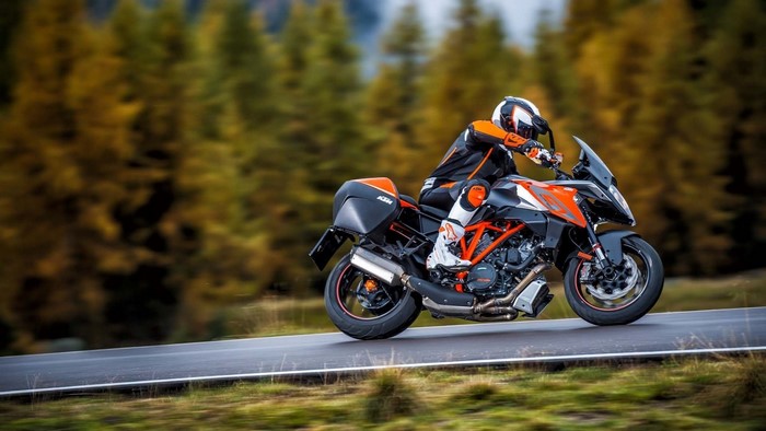 KTM 1290 Super Duke R motorcycle on a road