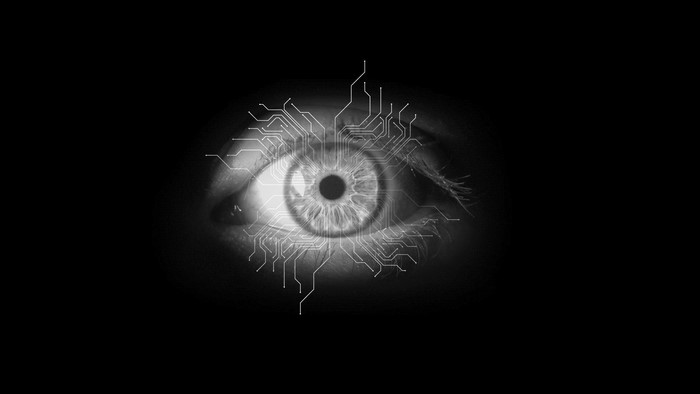 Digital eye with circuit board overlay