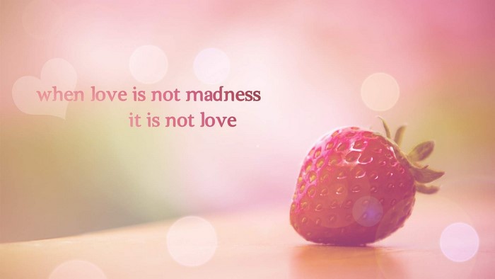 Love Quote with Strawberry