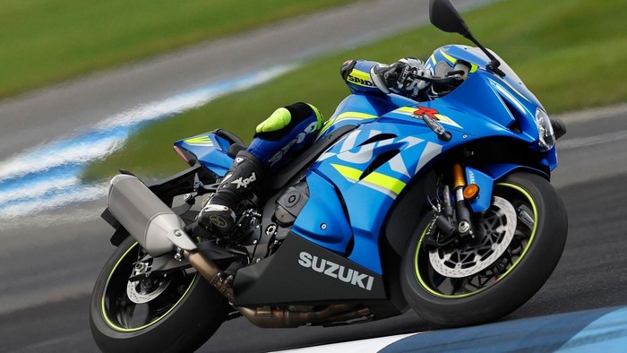 Suzuki GSXR1000 Motorcycle on a Racetrack