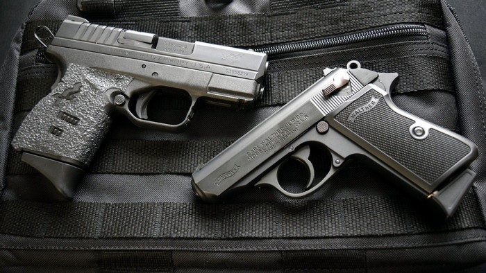 Springfield XDS 9mm and Walther PK380 pistols