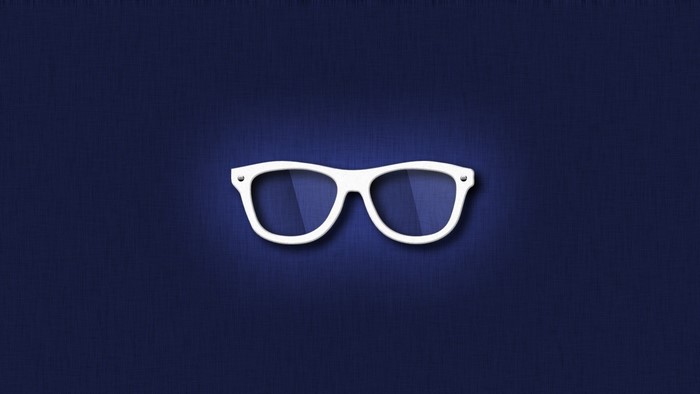 White Hipster Glasses Illustration
