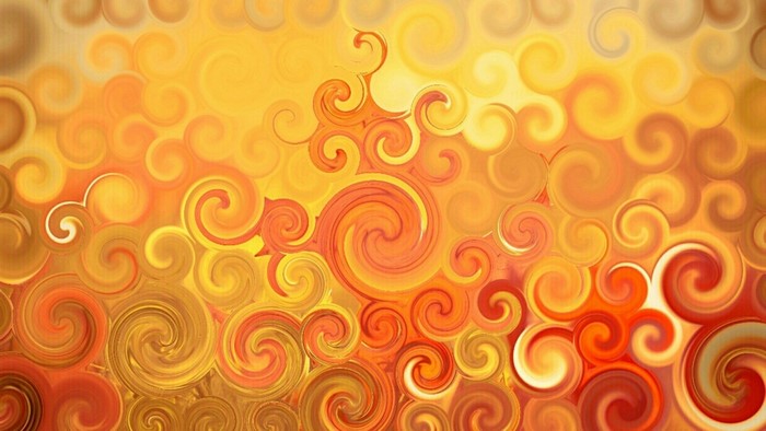 Abstract Swirls of Orange and Yellow