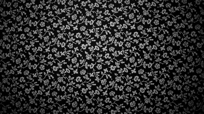 Black and white floral pattern texture