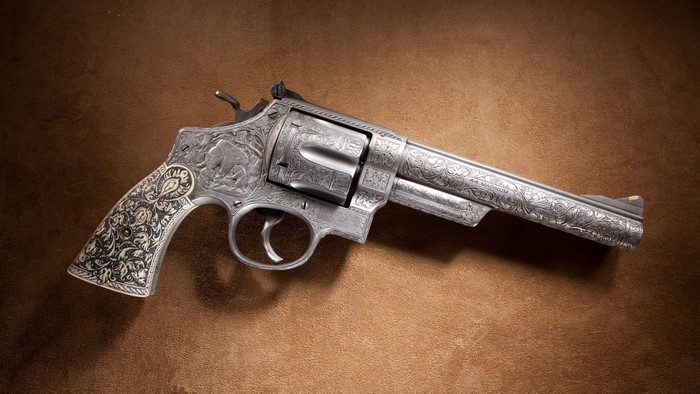 Engraved Smith & Wesson 44 Magnum Revolver