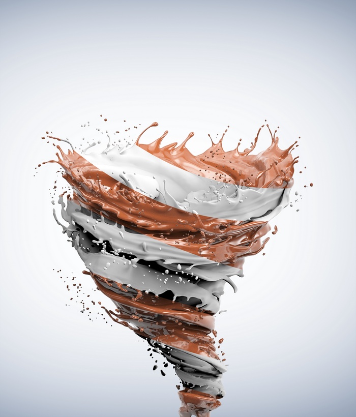 Chocolate and Milk Tornado Splash