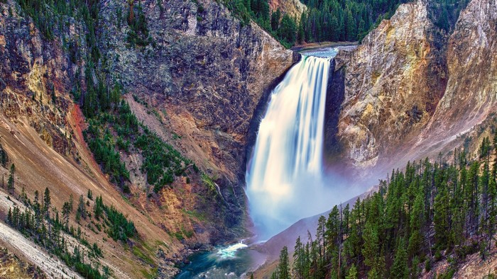Yellowstone River Waterfall