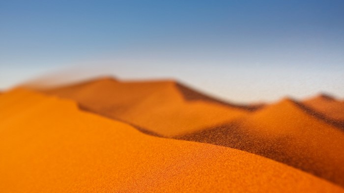 Desert Sand Dunes with Tilt Shift Effect