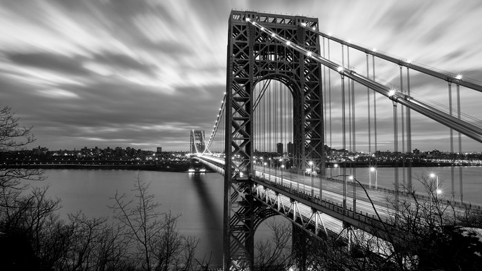 George Washington Bridge at night