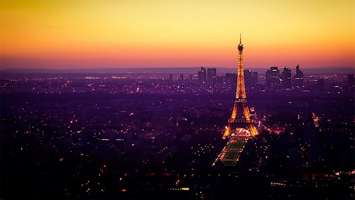 Eiffel Tower at Sunset in Paris