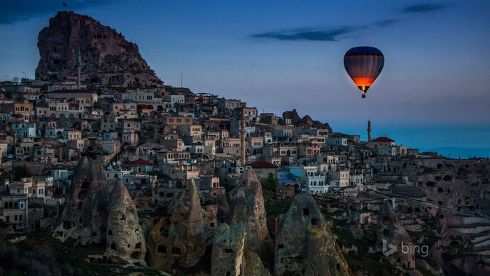 Hot air balloon over Cappadocia, Turkey