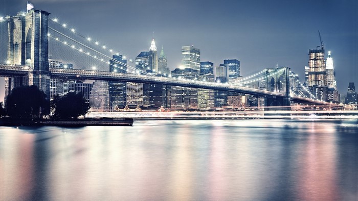 Brooklyn Bridge Long Exposure Night