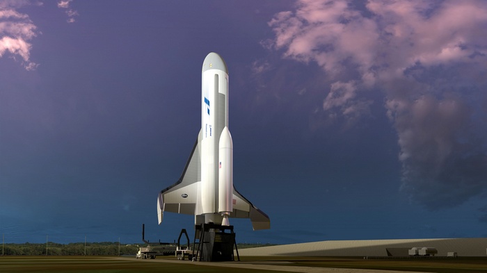 Boeing X-37B spaceplane on launchpad