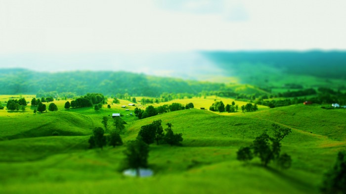 Rural Landscape Tilt Shift Miniature