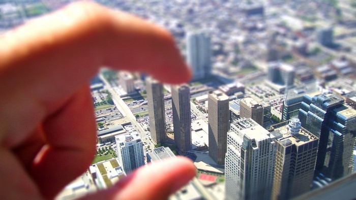 Tilt Shift Photography of a Miniature City