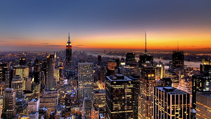 New York City Skyline at Sunset