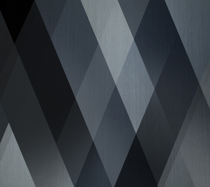 Dark geometric polygons with brushed metal texture
