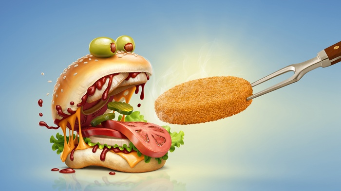 CGI, 4K, Tasty, Monster, Burger