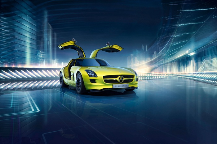 Mercedes-Benz SLS AMG E-Cell electric car