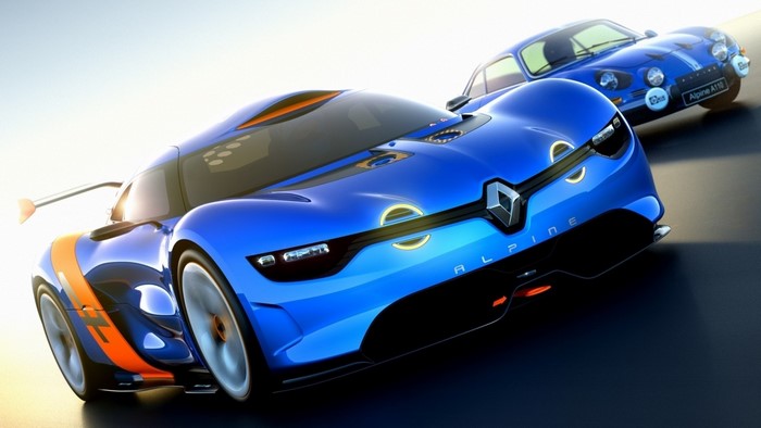 Renault Alpine Concept and Alpine A110 cars