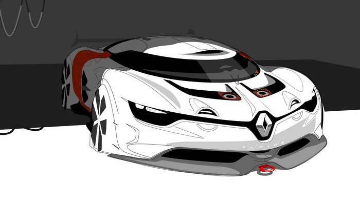 Renault Alpine concept car sketch