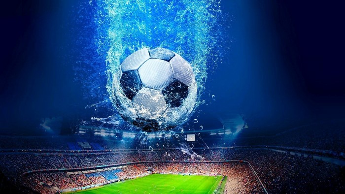 Football in Water Splash Stadium