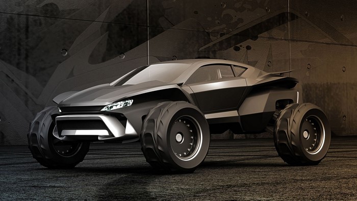 Gray Sidewinder Concept Car