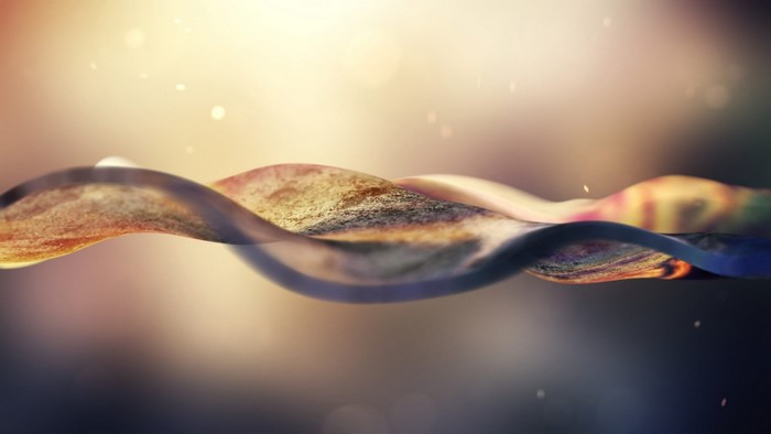 3D Abstract Wavy Ribbon with Bokeh