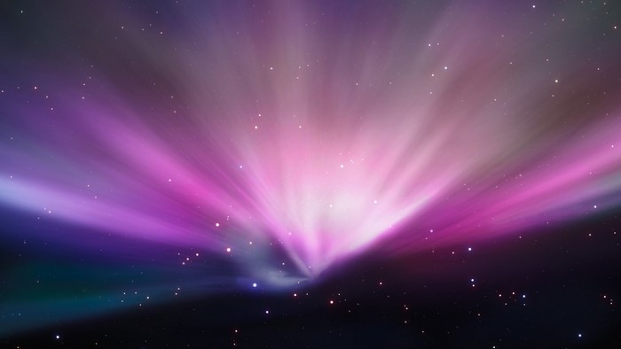 Aurora Borealis over a starry night sky