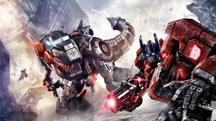 Grimlock and Optimus Prime from Transformers: Fall of Cybertron