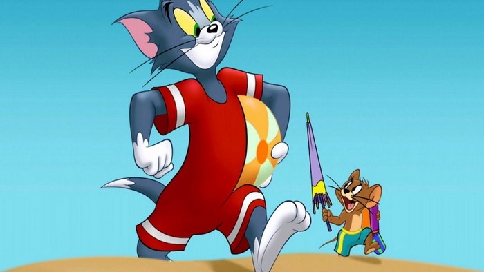 Tom and Jerry at the beach