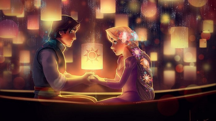 Rapunzel and Flynn Rider from Tangled