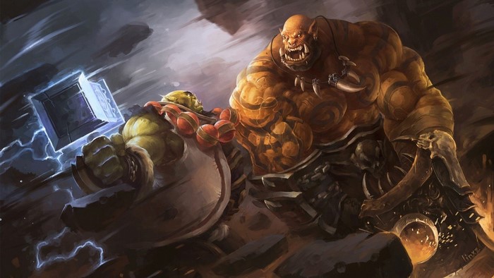 Thrall and Orgrim Doomhammer from Warcraft