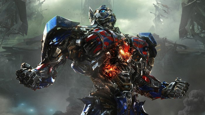 Optimus Prime from Transformers: Age of Extinction Injured