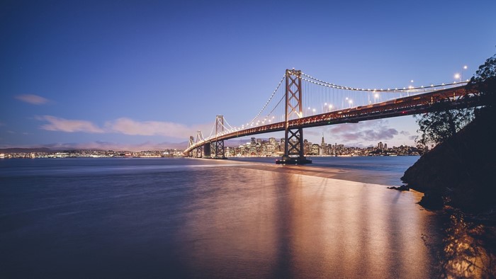 San Francisco Bay Bridge at Night