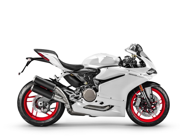 White Ducati 959 Panigale Superbike