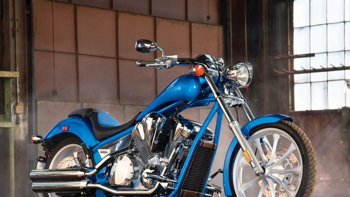 Blue Honda Fury Motorcycle