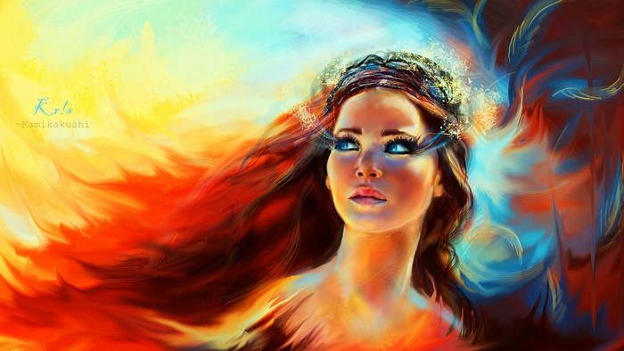 Katniss Everdeen from The Hunger Games Illustration