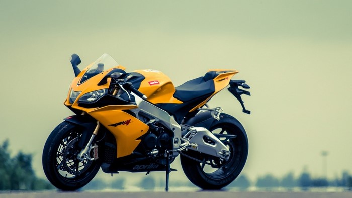 Yellow Aprilia RSV4 Motorcycle
