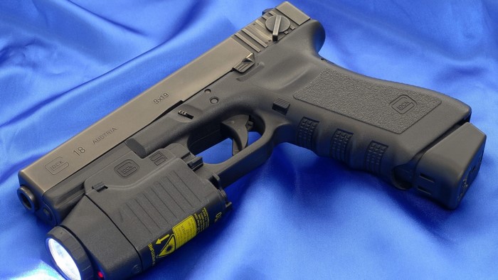 Glock 18 Automatic Pistol with Laser Sight