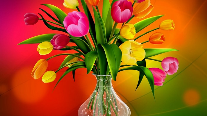 Tulips in a Vase