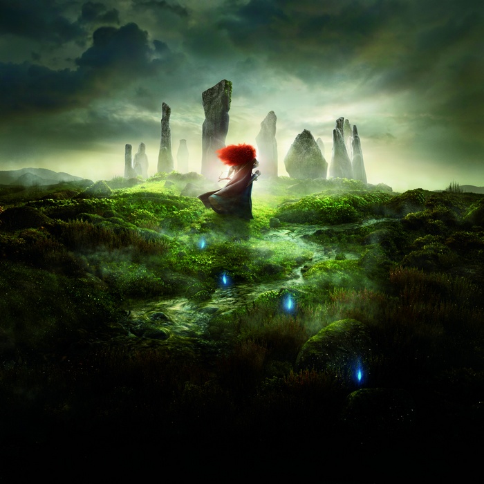 Princess Merida from Brave in a stone circle