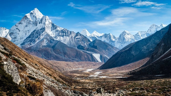Ama Dablam Mountain in Nepal Himalayas