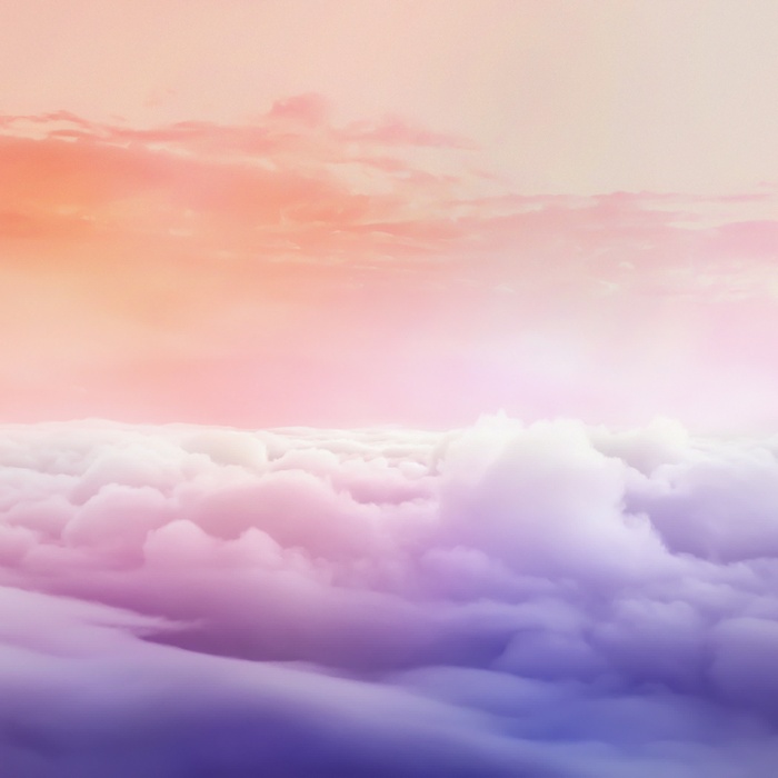 Clouds over a colorful sky