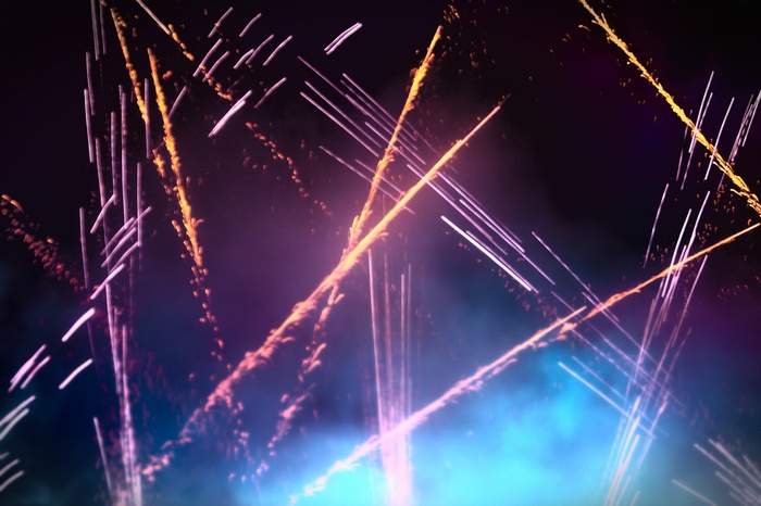 Abstract Glitter Lines and Fireworks